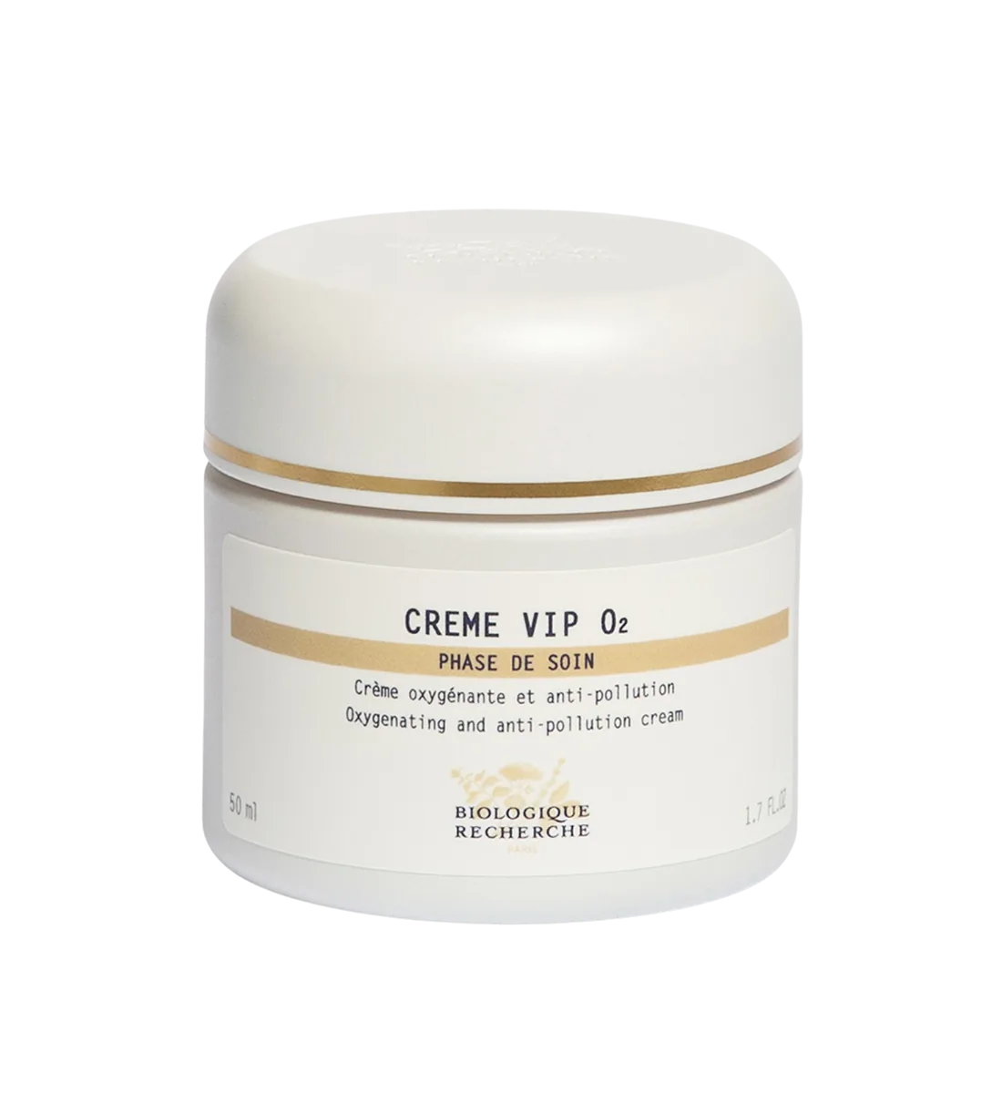 Biologique Recherche Creme VIP O2 face cream, 50 ml, on a neutral background, available at the Miren Medic clinic.