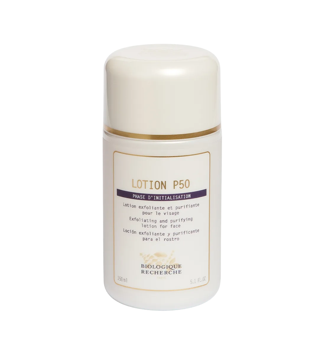The iconic Biologique Recherche Lotion P50 for exfoliation and facial care, available at the Miren Medic clinic.