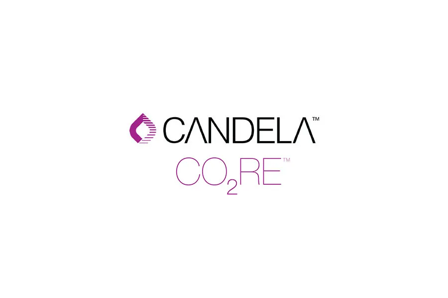 Logo of the Candela CO2RE laser system for fractional rejuvenation and precise surgical treatments at the Miren Medic clinic.