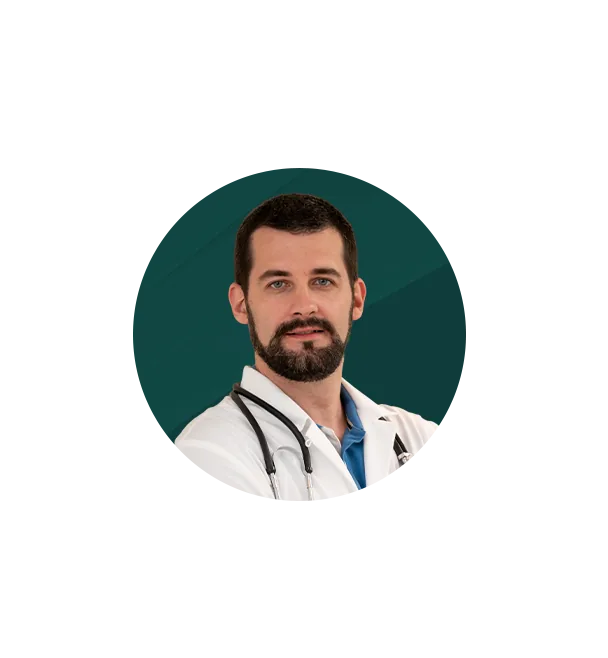 Portrait of Dr Nikola Blagojević, medical doctor and member of the Miren Medic medical team.