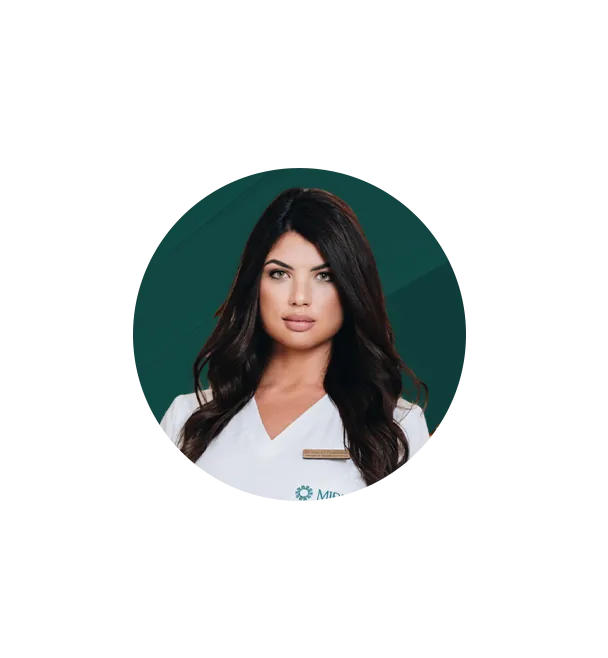 Portrait of Dr Sandra Čađenović, dermatovenereology specialist on the Miren Medic medical team.
